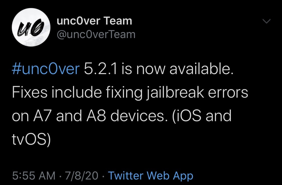 越狱工具unc0ver 5.2.1发布