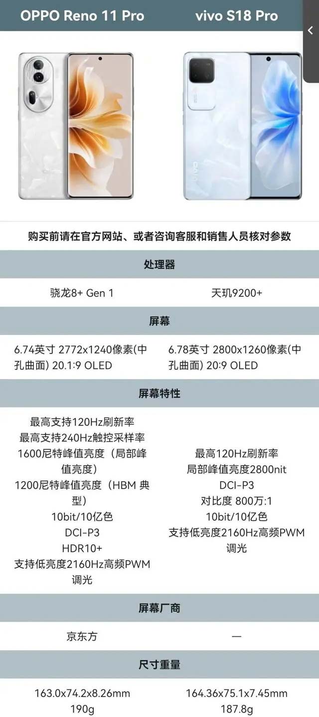 vivoS18Pro对比X100区别