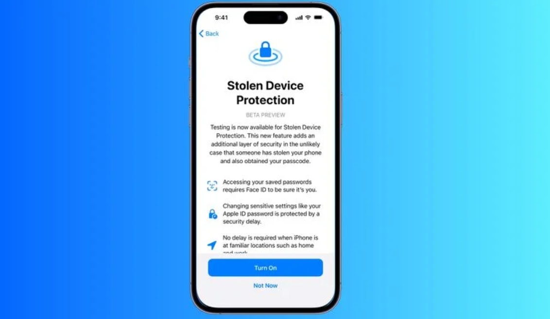 iOS17.3失窃设备保护