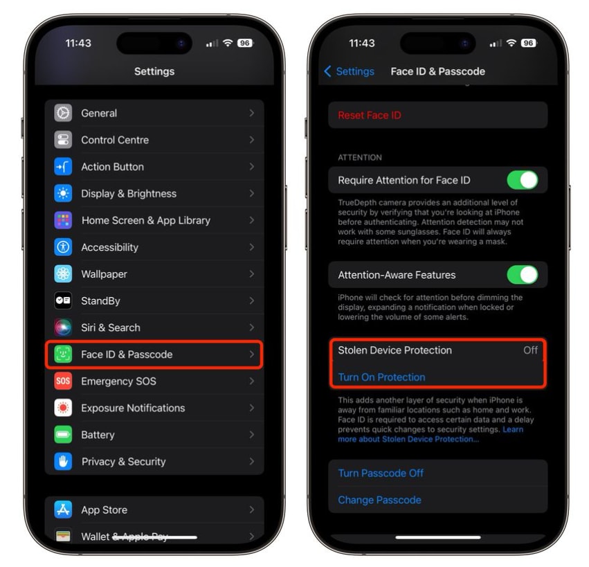 iOS17.3失窃设备保护