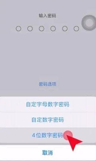 iPhone15四位密码