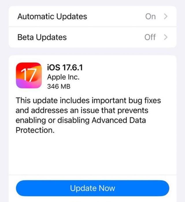 iOS17.6.1发布