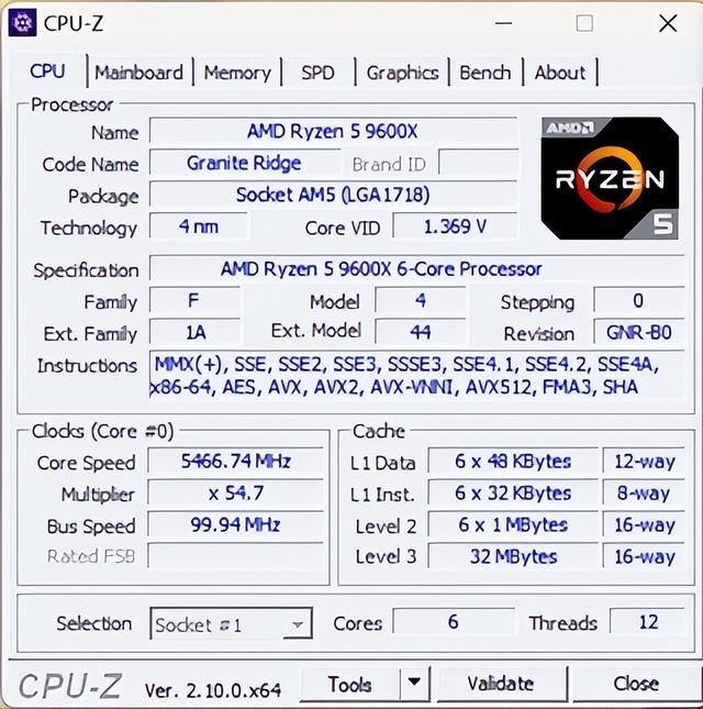 5600比9600X强多少