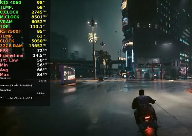 锐龙57500F和RTX4060装机性能