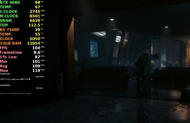 锐龙57500F和RTX4060装机性能