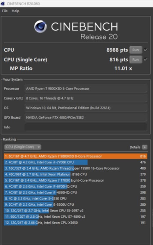 9800X3D评测
