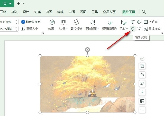 WPS对比度
