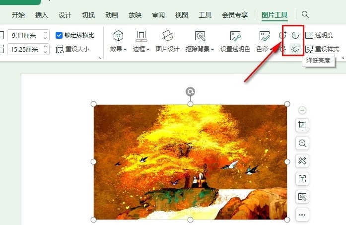 WPS对比度