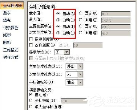 Excel设置x轴y轴