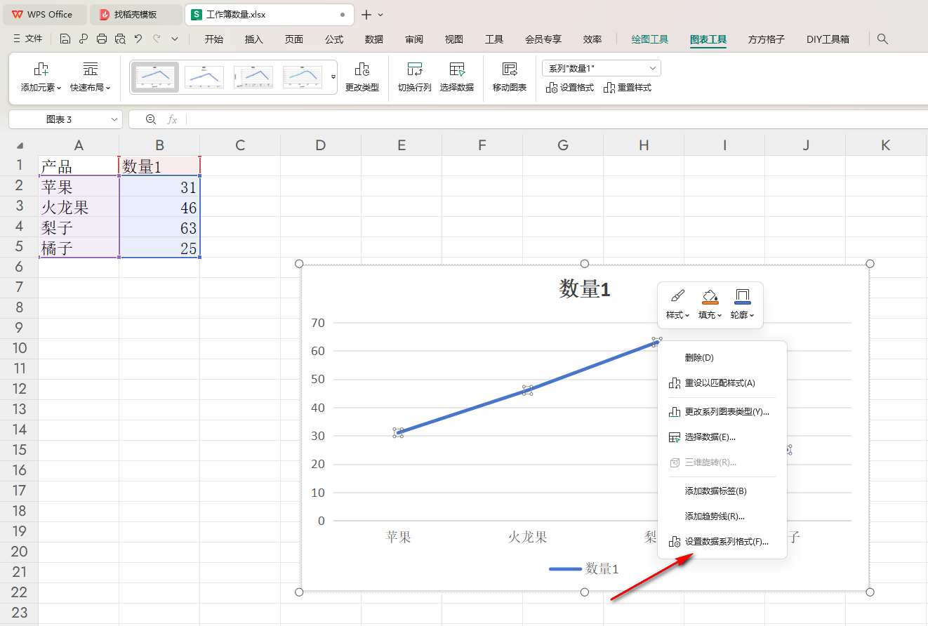 WPS数据标记形状