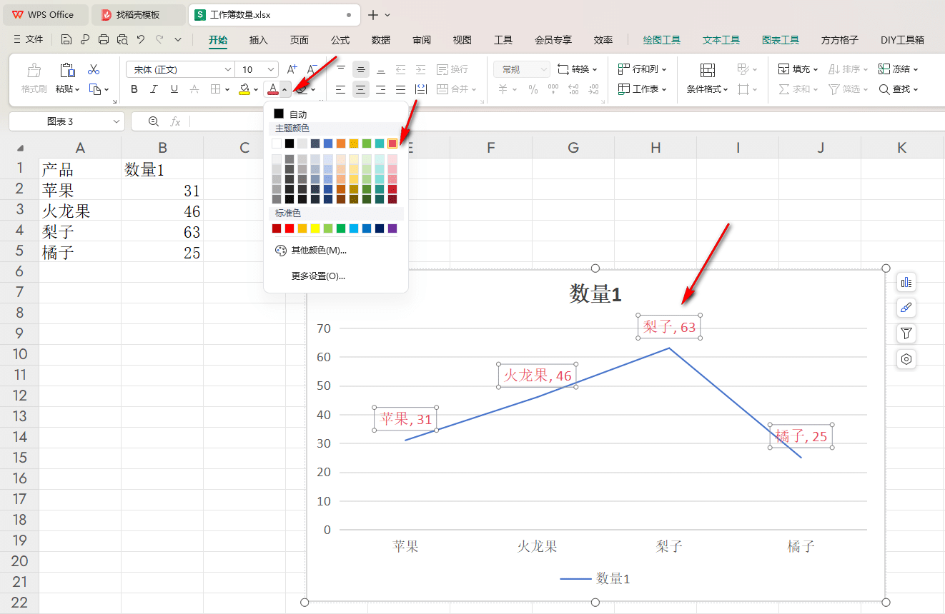 WPS数据标签