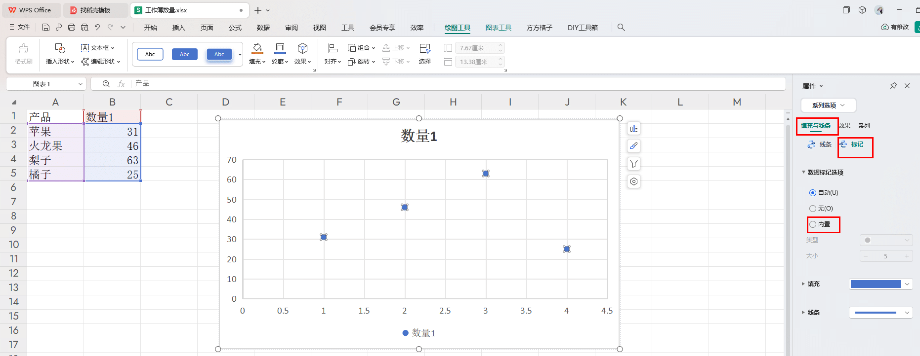 WPS散点图
