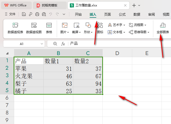 WPS双纵坐标轴