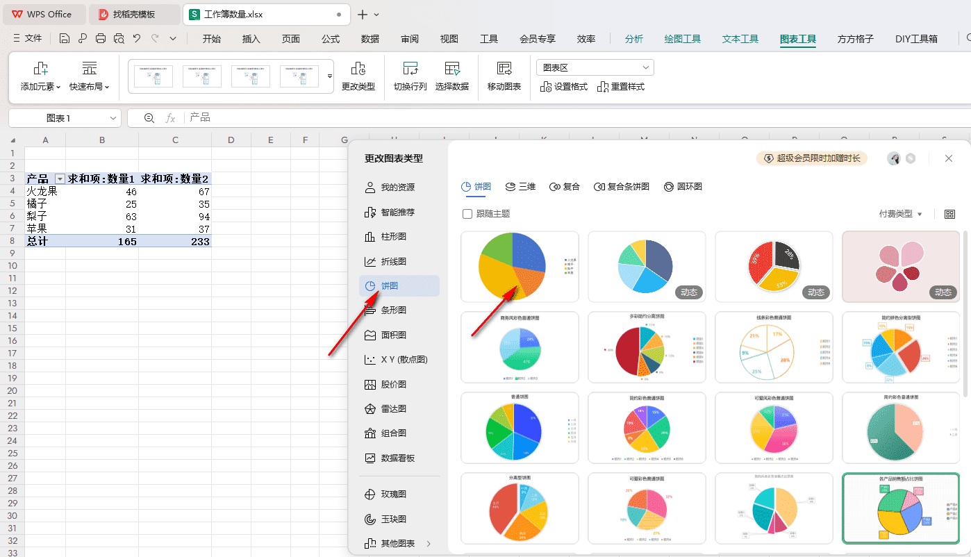 WPS图表类型