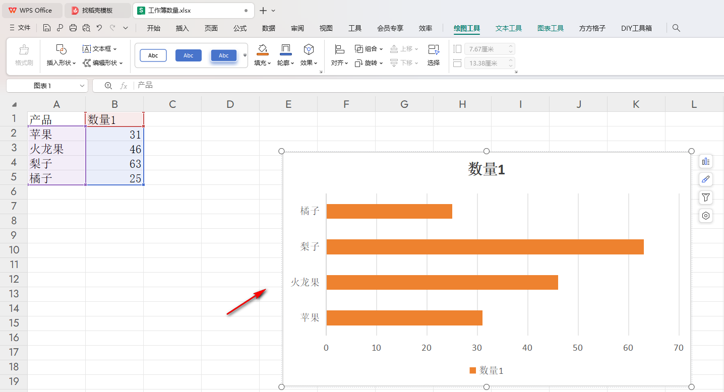 WPS条形图