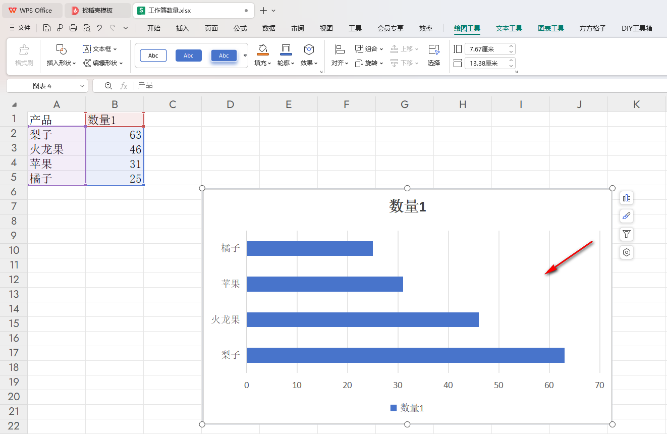 WPS条形图