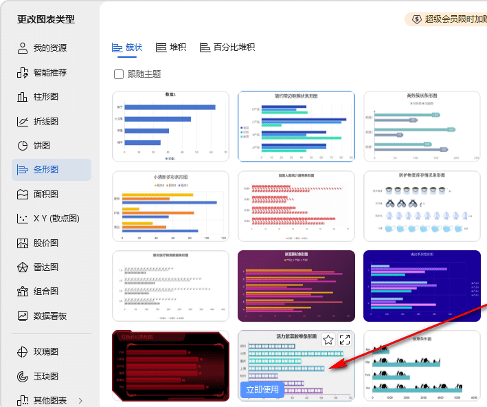 WPS条形图