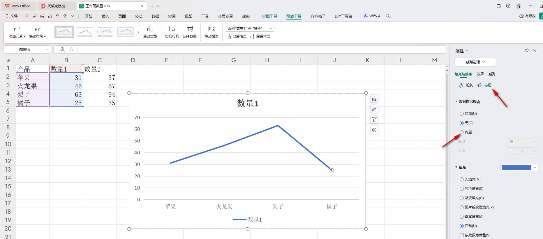 WPS折线图