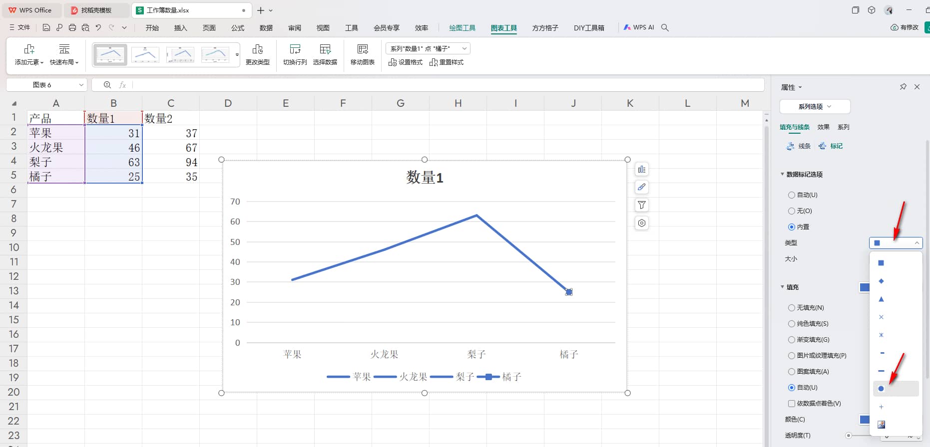 WPS折线图