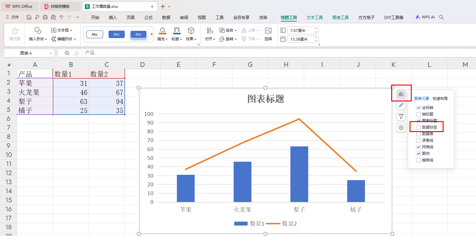 WPS复合图表