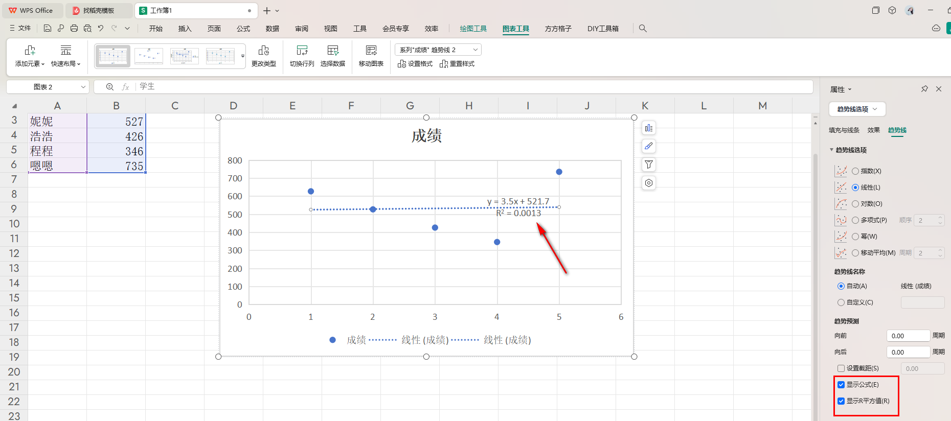 WPS散点图