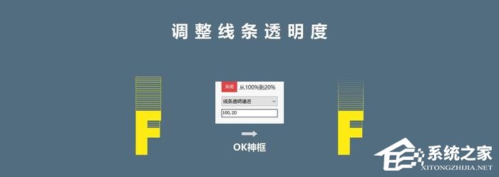 PPT字母拖影效果