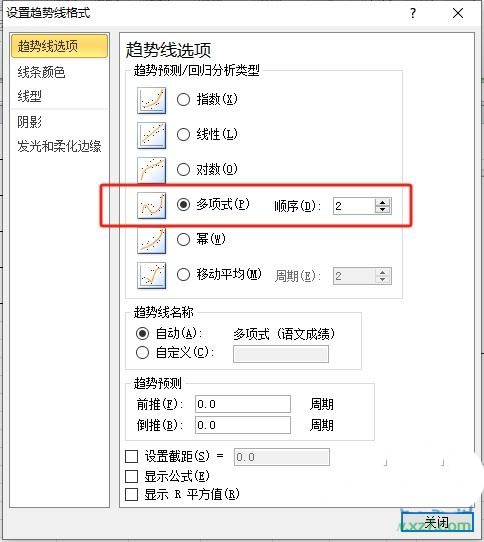 excel拟合曲线的教程