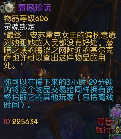 wow裹网珍玩道具功能详解