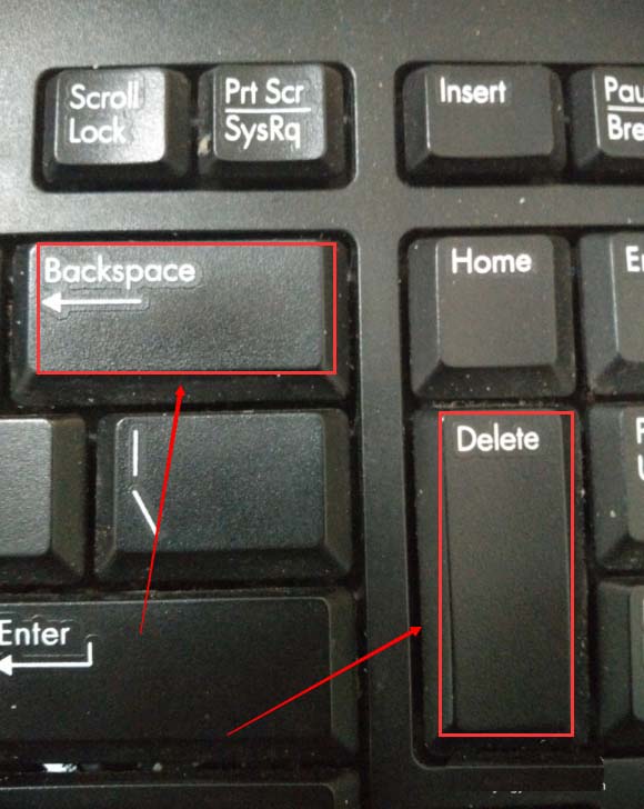 Backspace和Delete按键的相同与区别介绍