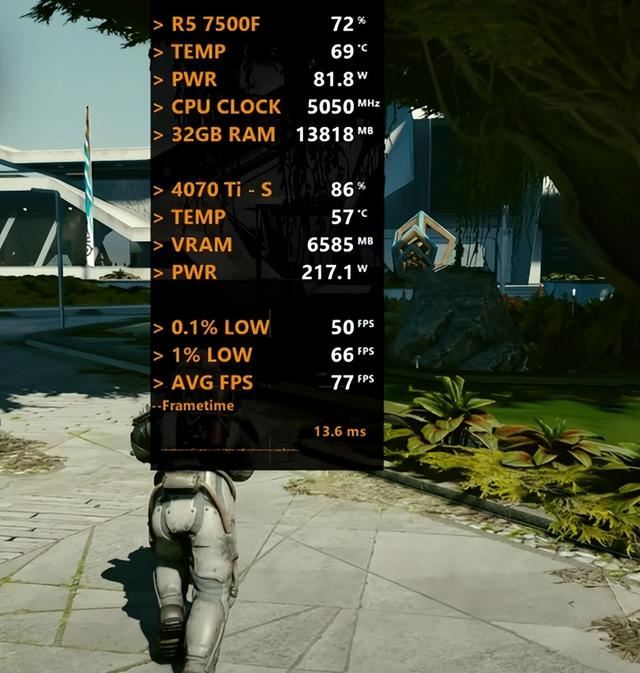 Ryzen57500F搭配RTX4070TiSUPER实测