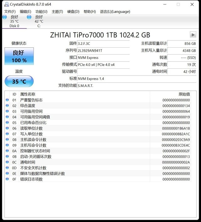 致态TiPro7000固态硬盘评测