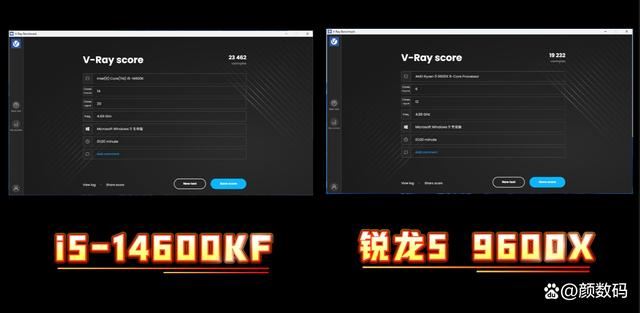 14600KF对比9600X评测