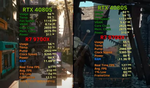 9700X搭配RTX4080S有多大提升