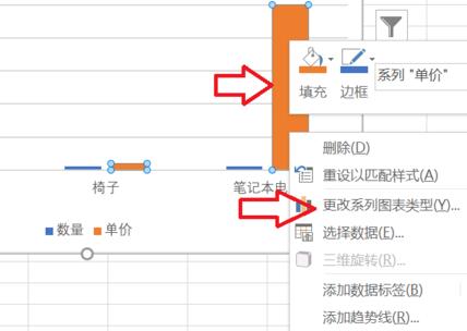 excel如何折线图和柱状图放一起