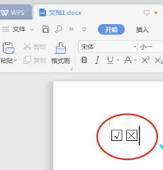 WPS打勾打叉