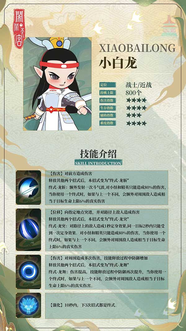 闹闹天宫英雄小白龙技能介绍