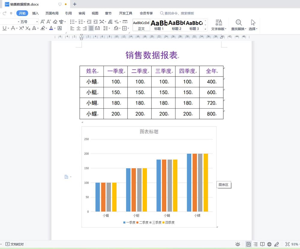 wps柱形图制作方法